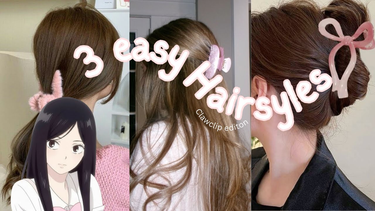 3 easy hairstyles | claw clip edition🥇🤍