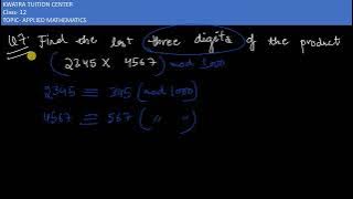 7. Find the last three digits of the product 2345* 4567