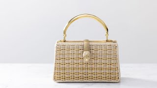 Serpenti Forever Top Handle Bag in Woven Wicker & Metal | Bvlgari Accessories