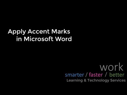 Adding Accent Marks