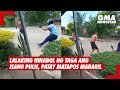 Lalaking hinabol ng taga ang isang pulis, patay matapos mabaril | GMA News Feed