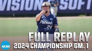 2024 DII softball championship final game 1: UT Tyler vs. Western Washington I FULL REPLAY