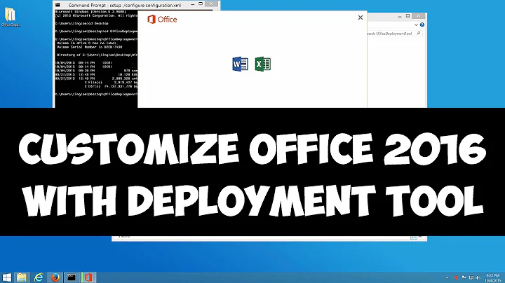 Customize Office 2016 installation with deployment tool