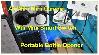 Веб камера, умный выключатель, открывашка консервы. Web camera, smart switch, can opener.