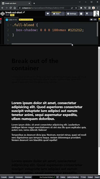 Full-width background inside a container