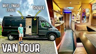 Most INSANE Van Build EVER  Cozy Vibes & Very Intricate Design