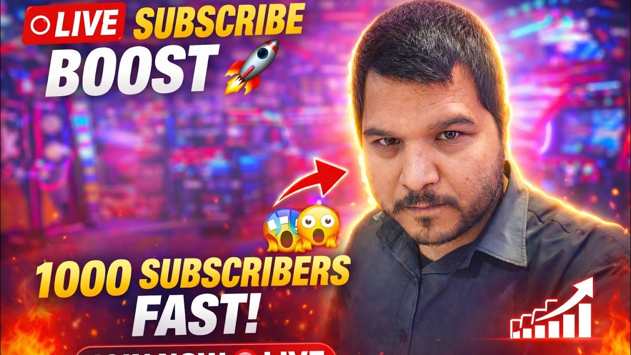 LIVE Subscribe Boost 🔥 Jaldi 1K Complete Kare! - YouTube