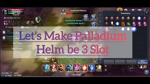 Cabal Infinite Combo - Make Palladium Helm be 3 Slot - Use Slot Extender Highest