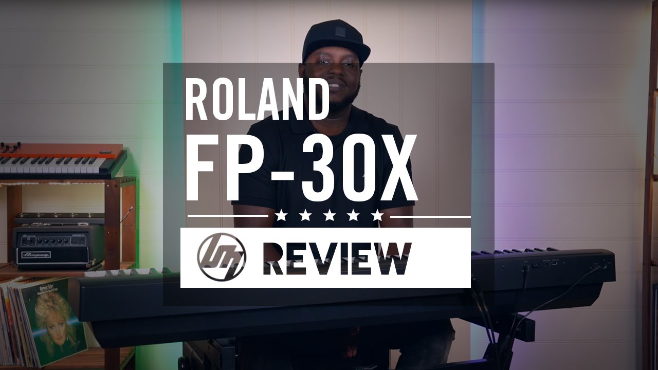 Roland FP-30X Home/Studio Bundle with Digital Piano, Stand, Pedals, Bench,  Headphones, and Cover (Black)