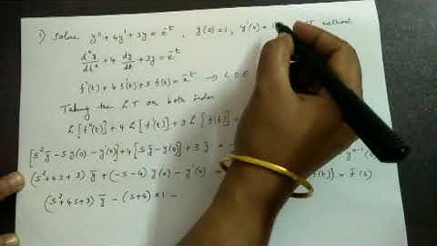 Solution Of Linear differential equation  With constant coefficients Using Laplace Transform PART 13