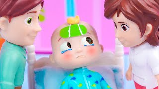 Ouch! Baby Got Sick |  Play with CoComelon Toys & Nursery Rhymes & kids Songs