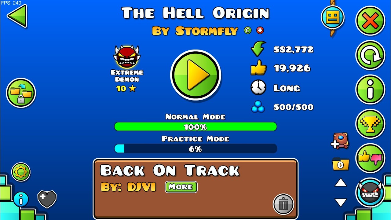Extreme demon! | The Hell Origin by Stormfly | Geometry Dash 2.2 - YouTube