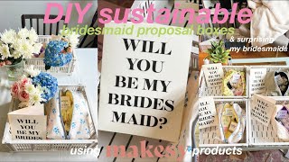 DIY aesthetic & sustainable bridesmaid proposal boxes using Makesy products! // tutorial