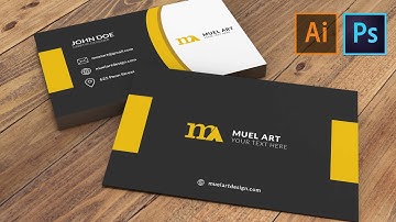 #businesscard #mockup Design Business Card & Make The Mockup - Adobe Ilustrator Tutorial