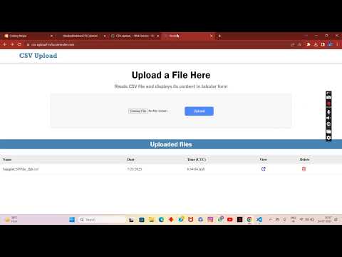 Backend Skill test /CSV Upload/Coding ninjas