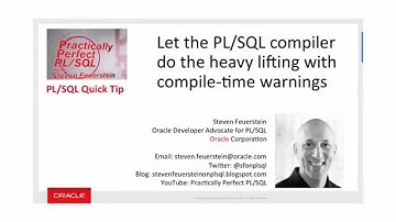 Let Oracle Do the Heavy Lifting: using compile-time warnings