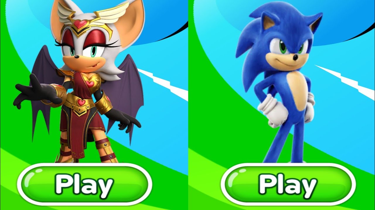 Sonic Dash - Valentine Rouge Vs Movie Sonic Vs all Boss Zazz Egman - all 86 character unlocked