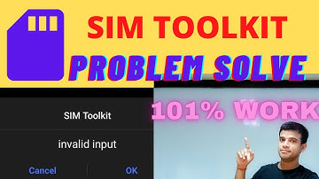 How to remove sim toolkit error/ input error from Android phone