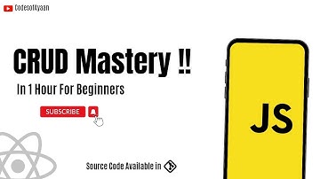 🔴Mastering CRUD Operations in 1 Hour | For Beginners