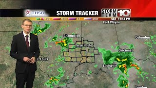 Saturday Night: Scattered showers, patchy fog. Low: 67°