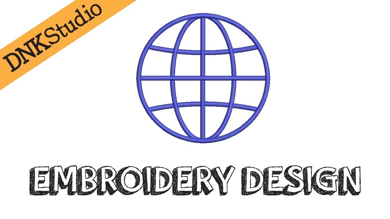 Simple globe embroidery design  youtube Simple globe embroidery design  youtube