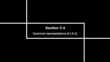 Section 7.4 - "Canonical representations of infinitely divisible distributions" - part 1