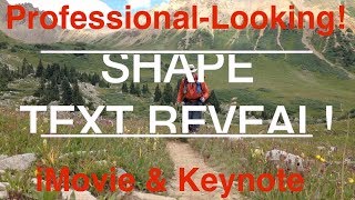 Professional-Looking Text Reveals for iMovie