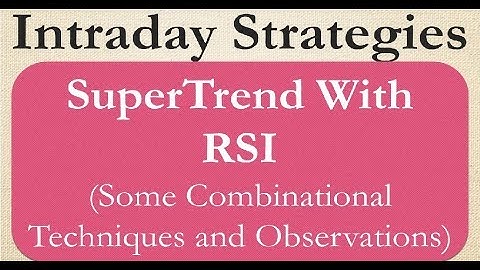 Intraday Trading Using SuperTrend With RSI | By Abhijit Zingade