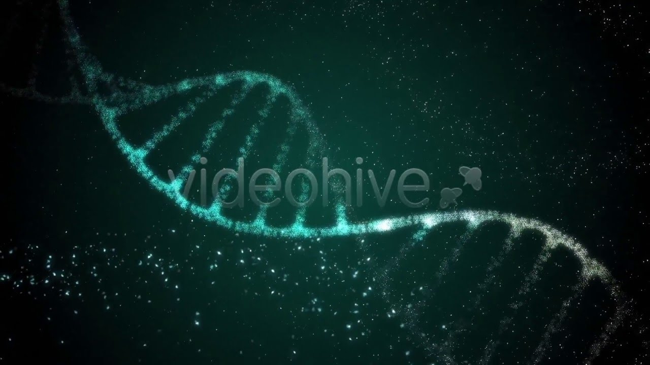 Dark Green Double Helix DNA Set — 3 Footages HD 1080p