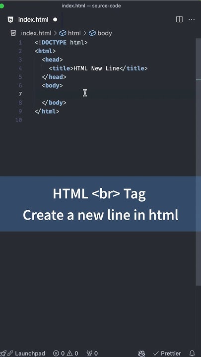 How to create a new line in HTML using br Tag | HTML CSS Tutorial for ...