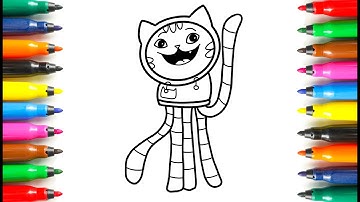 How to draw Dj Catnip from Gabby’s Dollhouse