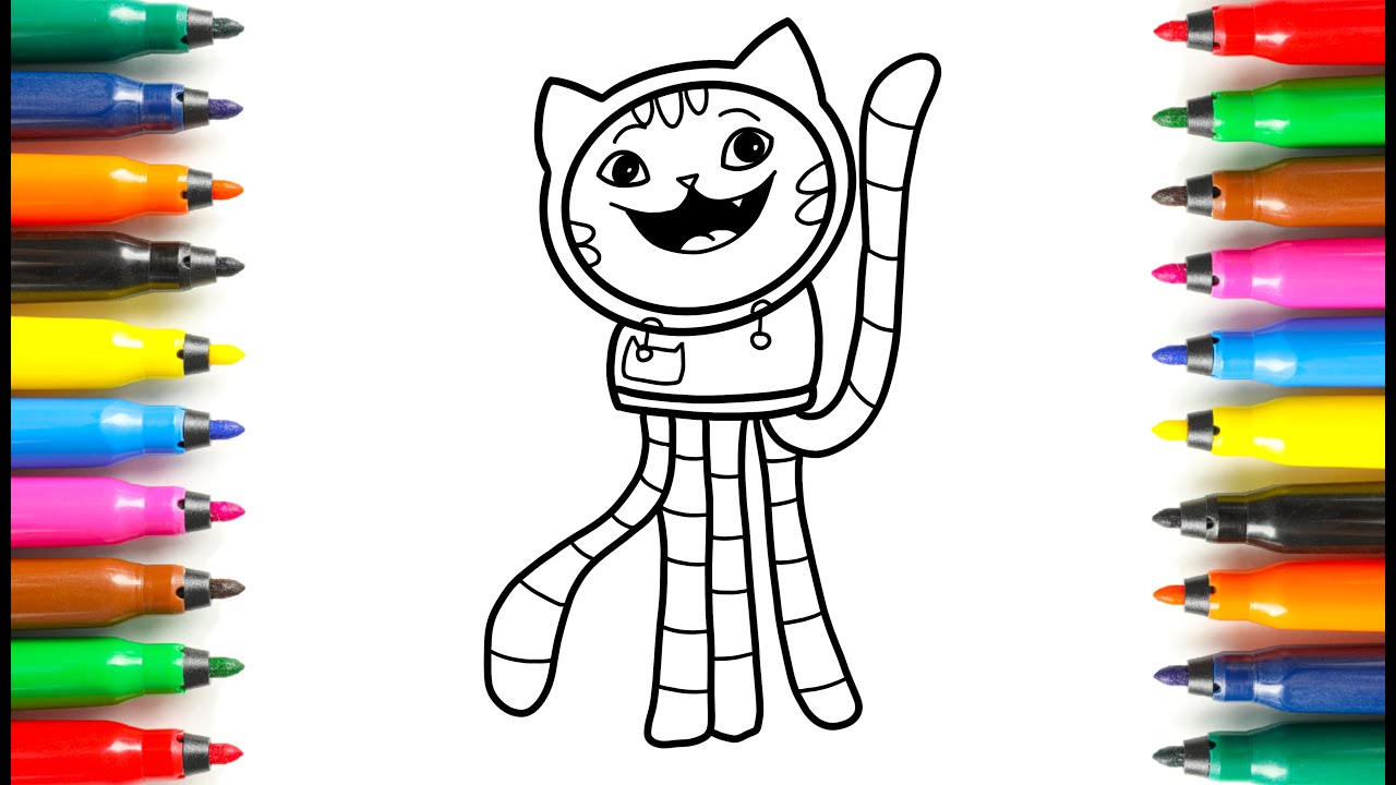 dj cat drawing