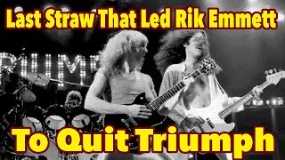 The Final Straw That Made Rik Emmett Quit Triumph   Interview
