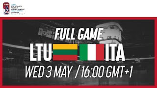 Full Game | Lithuania vs. Italy | 2023 IIHF Ice Hockey World Championship | Division I Group A