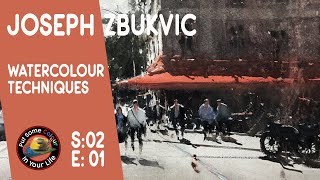 Joseph Zbukvic paints an amazing street scene in watercolour I Colour In Your Life