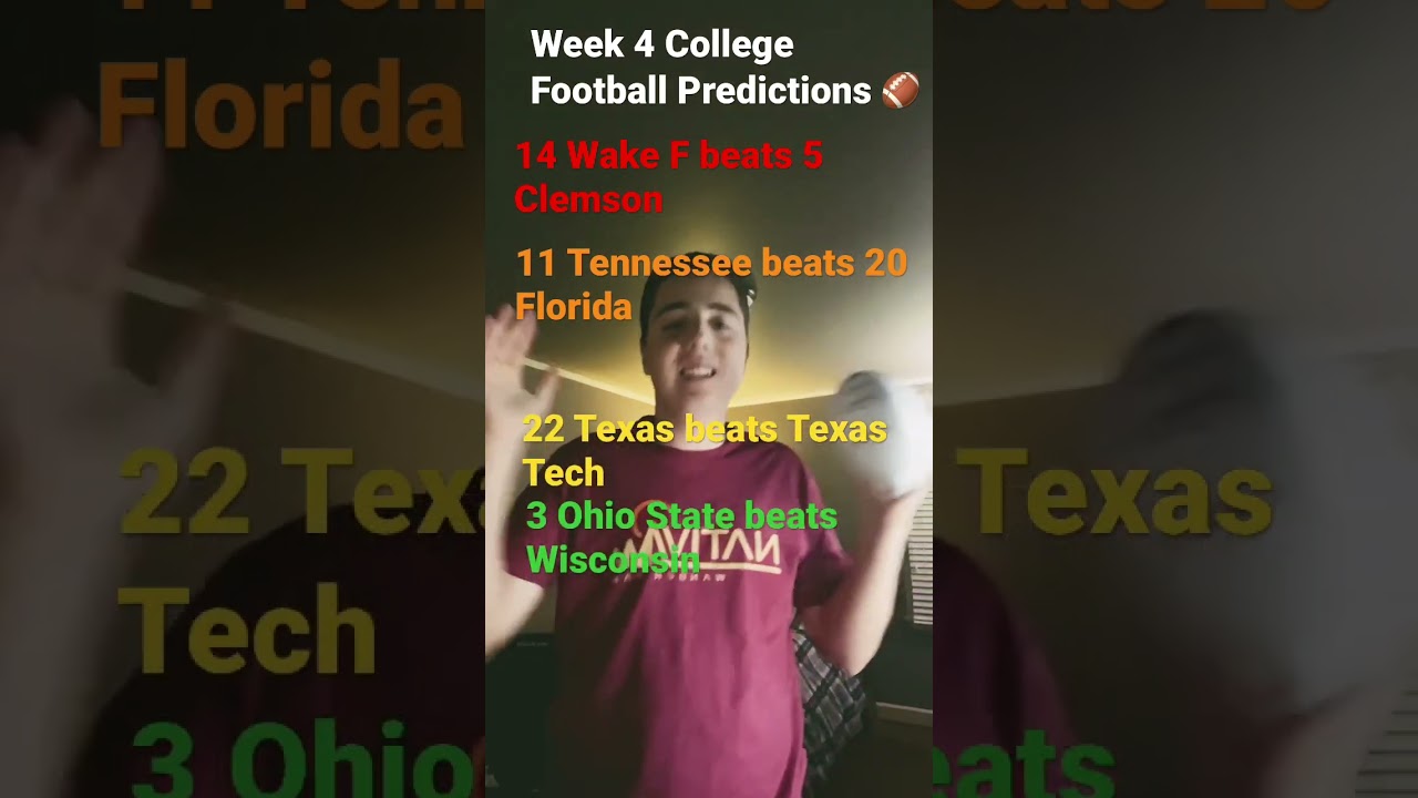 Week 4 College Football Predictions YouTube week-4-college-football-predictions-youtube
