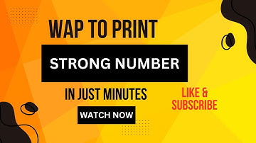 Strong Number in Java #java