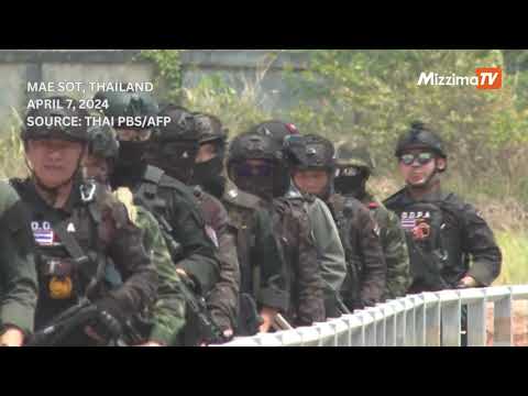 Thai soldiers patrol border as fighting intensifies in Myanmar