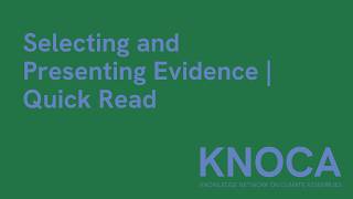 Selecting and Presenting Evidence in Climate Assemblies | KNOCA