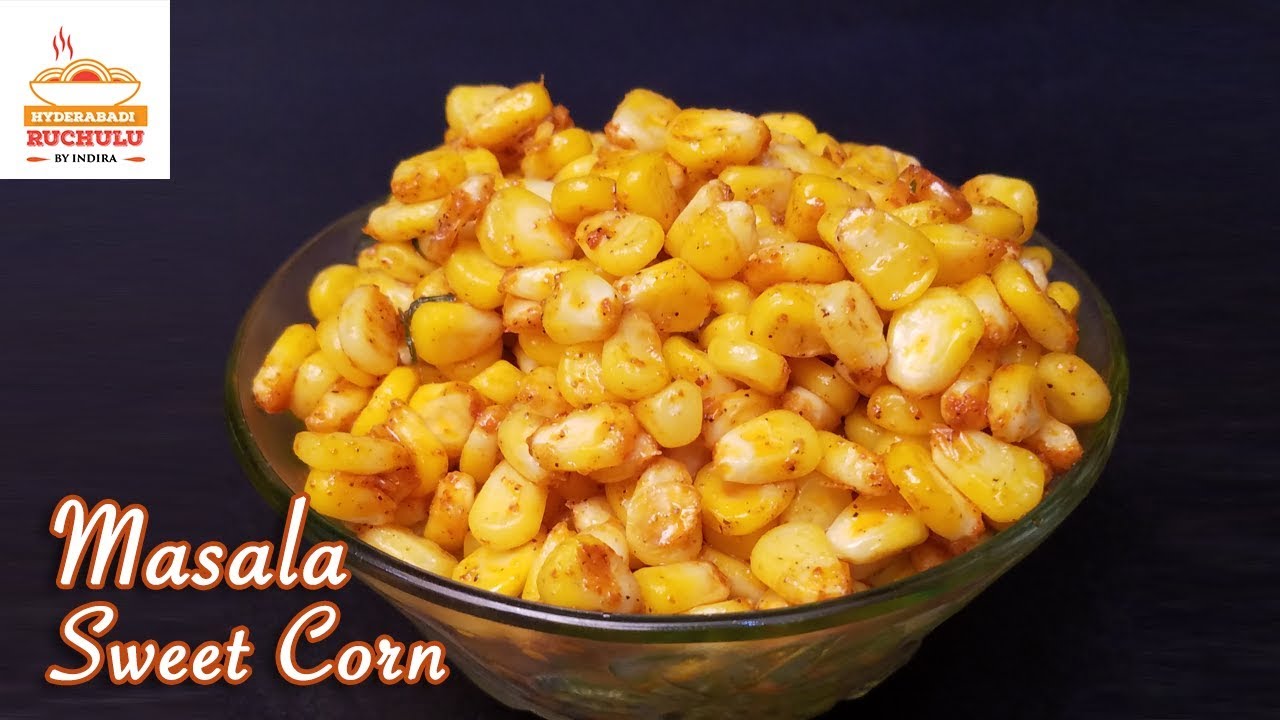 Sweet Corn | Masala Corn | Spicy Sweet Corn Chaat Recipe in Telugu by Hyderabadi Ruchulu