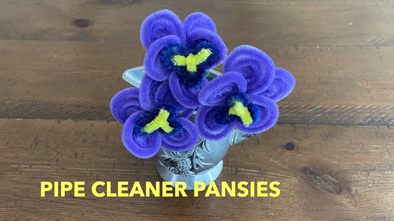 How to Make Pipe Cleaner Flowers - Pansies 