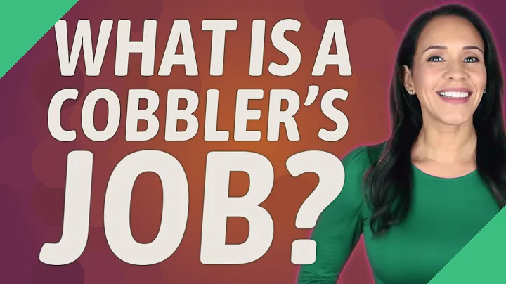 What is a cobbler's job?
