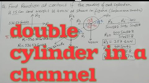 REACTION AT CONTACT(DOUBLE CYLINDER) || FORCE SYSTEM 20 || ENGINEERING MECHANICS || SUMIT DWIVEDI