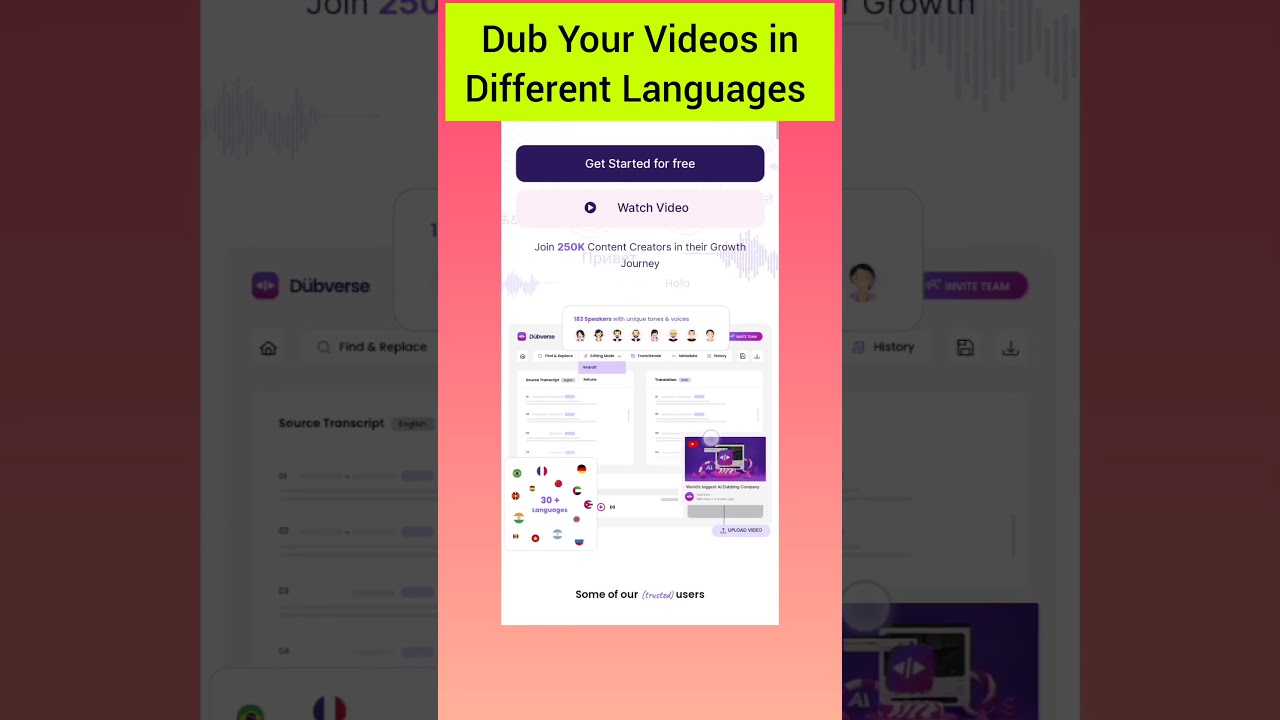 FREE Dub Your Videos In Different Languages Using A I 