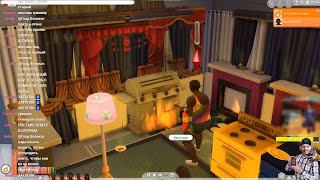 ВАЛАКАС ПЫТАЕТСЯ СЖЕЧЬ САРАЙ С НИЧЕРАМИ В SIMS 54