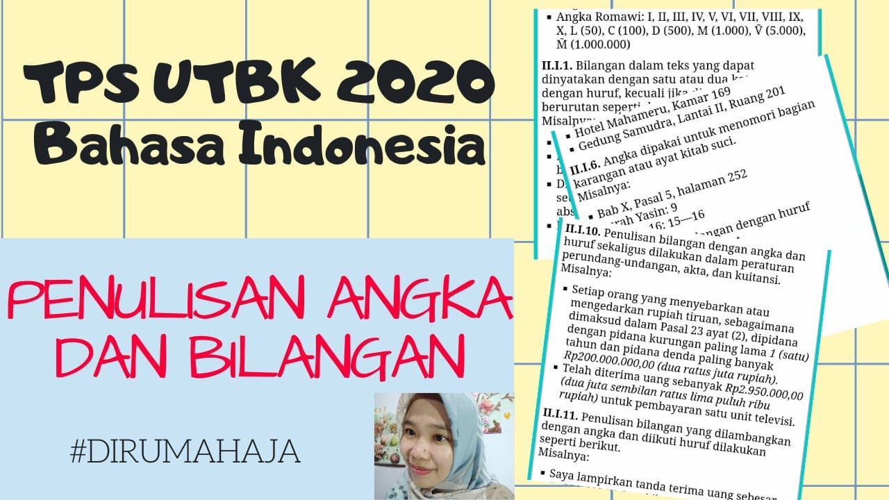UTBK 2020 (TPS Bahasa Indonesia) - Materi Penulisan Angka - YouTube