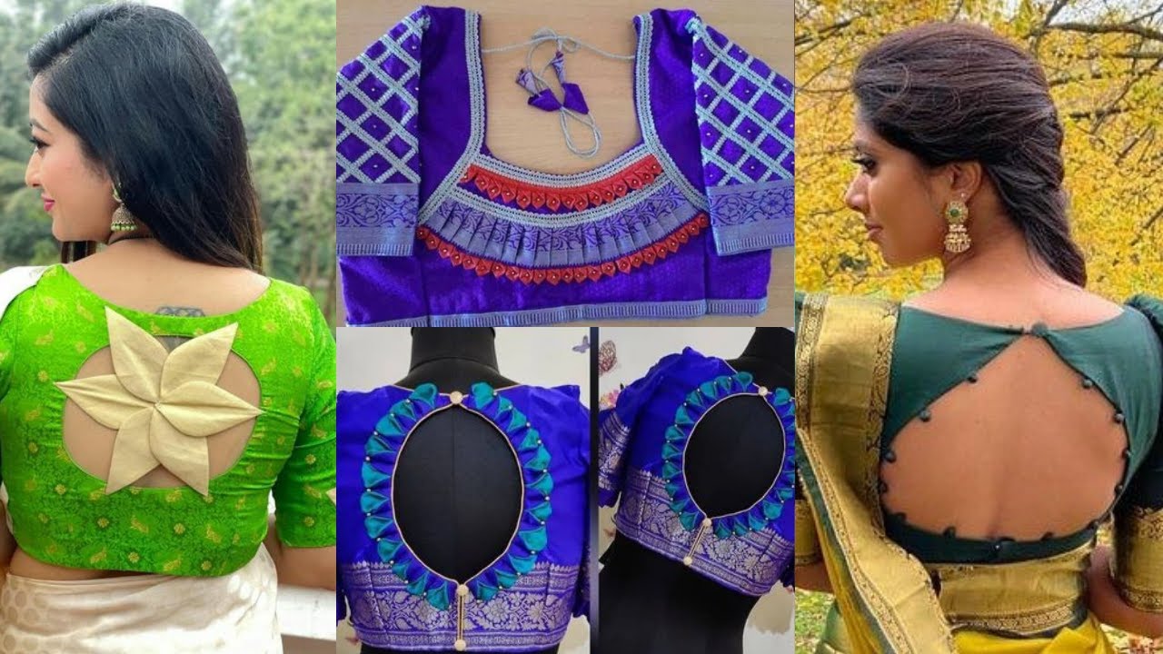 Latest Blouse Designs For Silk Sarees 2022|| Silk Saree Patch work ...