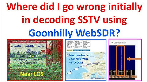Where did I go wrong in decoding SSTV using Goonhilly WebSDR?