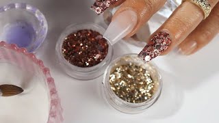 uñas acrilicas para navidad y año nuevo super brillantes y elegantes 2018 ️