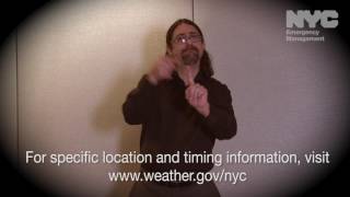 Notify NYC American Sign Language Message:  Flood Watch